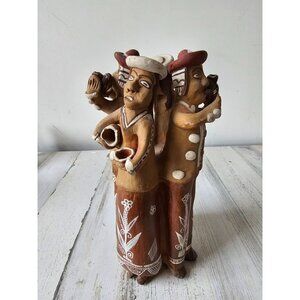 Raquels peru Indian couples Peruvian andes musical pottery art decor band unique